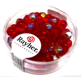 Glasschliffperlen 6mm rubin